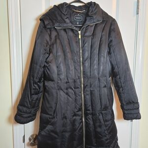 1 Madison Black Hooded Puffer Coat